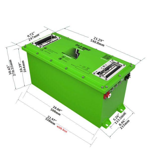 105AH 51 Volt Professional Kit BE10551T “THIN” “HIGH OUTPUT GOLF CART LITHIUM BATTERIES”